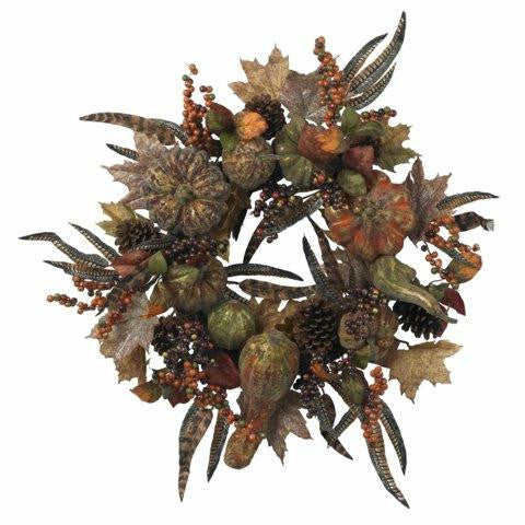 28 Inch Autumn Pumpkin Wreath