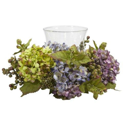 Mixed Hydrangea Candelabrum Silk Arrangement