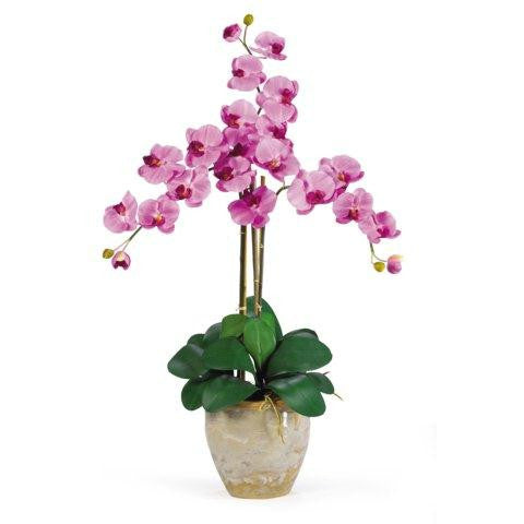 Mauve Triple Stem Phalaenopsis Silk Orchid Arrangement