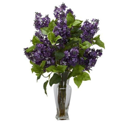 Purple Lilac Silk Flower Arrangement