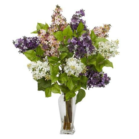 Assorted Lilac Silk Flower Arrangement