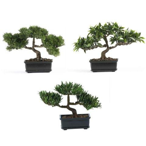 12 Inch Bonsai Silk Plant Collection (Set of 3)