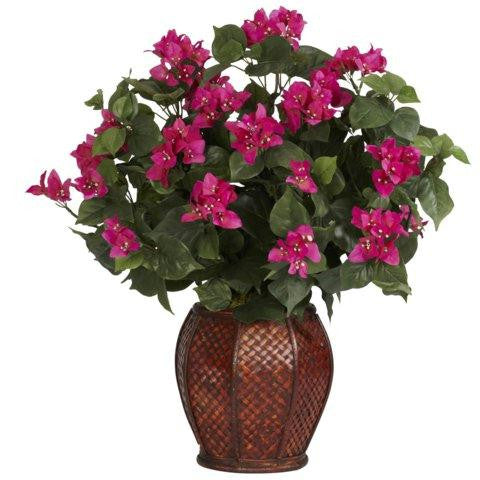 Bougainvillea w-Vase Silk Plant