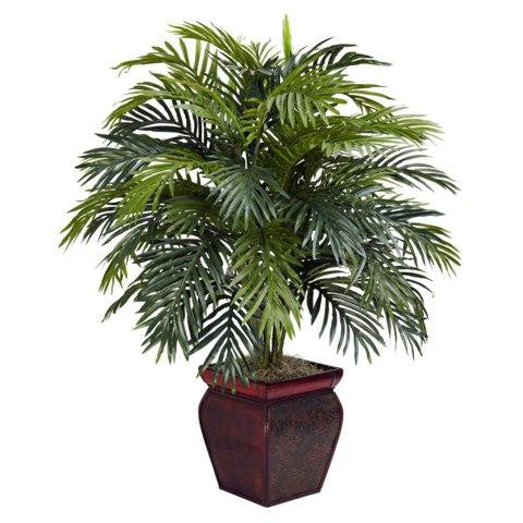 Areca w-Decorative Planter Silk Plant