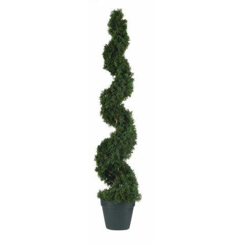 4 Ft Cedar Spiral Silk Tree (In-door-Out-door)