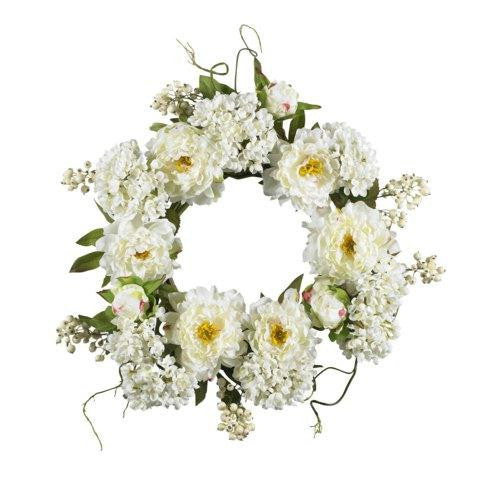 20 Inch Peony Hydrangea Wreath