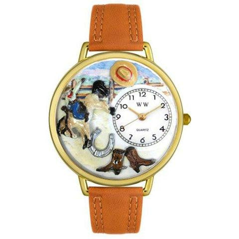 Whimsical Unisex Rodeo Tan Leather Watch