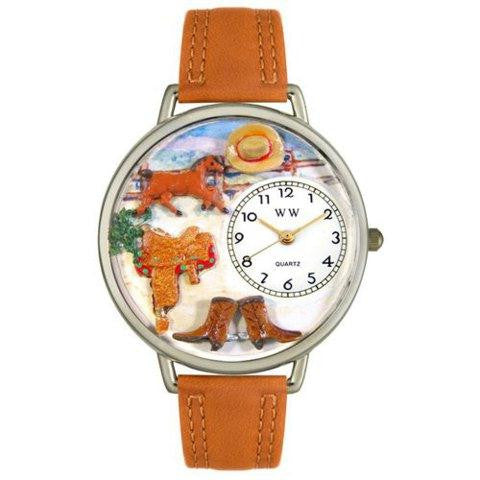 Whimsical Unisex Ranch Tan Leather Watch