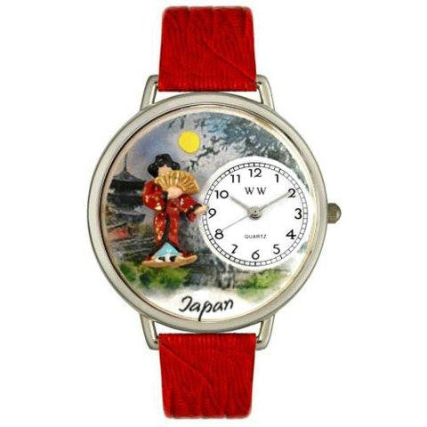 Whimsical Unisex Japan Red Leather Watch