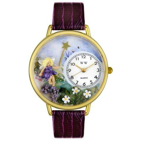 Whimsical Unisex Fairy Purple Leather Watch