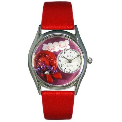 Whimsical Womens Red Hat Red Leather Watch