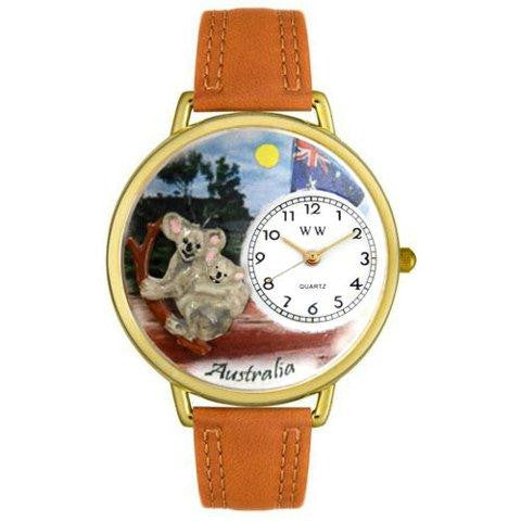 Whimsical Unisex Australia Tan Leather Watch