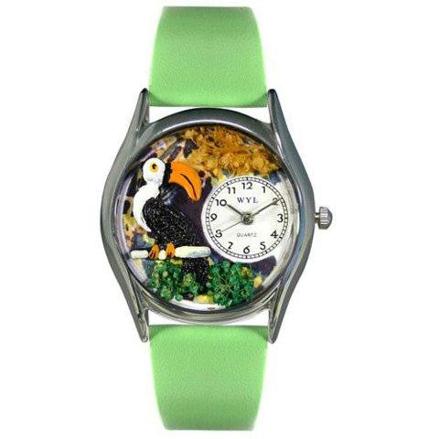 Whimsical Womens Toucan Green Leather Watch