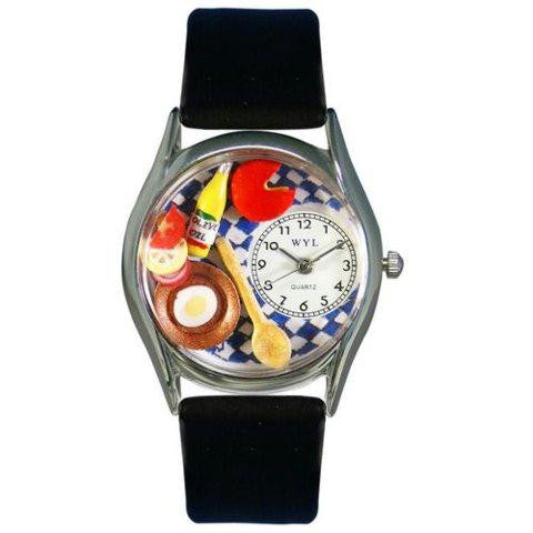 Whimsical Womens Gourmet Black Leather Watch