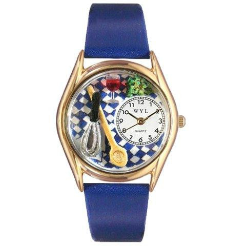 Whimsical Womens Chef Royal Blue Leather Watch