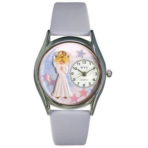 Whimsical Womens Angel Baby Blue Leather Watch