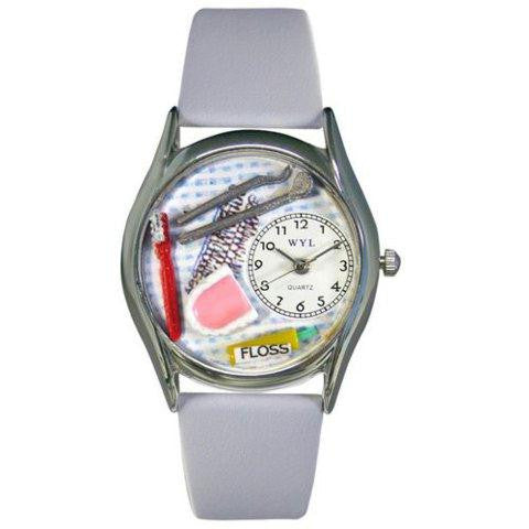 Whimsical Womens Dentist Baby Blue Leather Watch