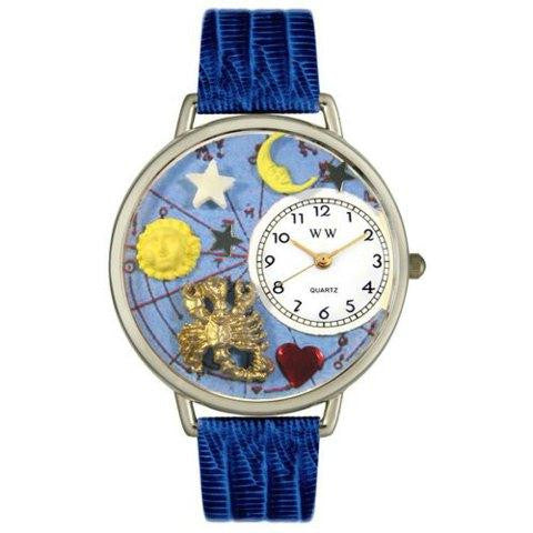 Whimsical Unisex Scorpio Royal Blue Leather Watch