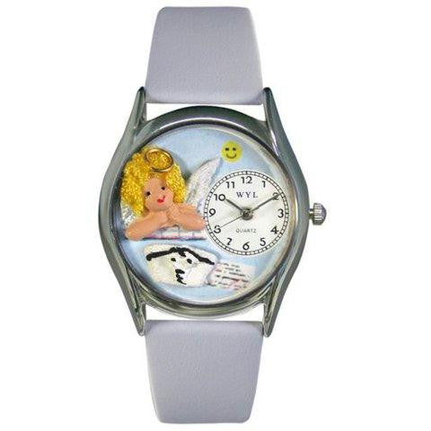 Whimsical Womens Nurse Angel Baby Blue Leather Watch