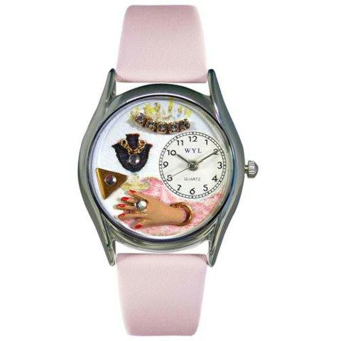 Whimsical Womens Jewelry Lover Pink Pink Leather Watch