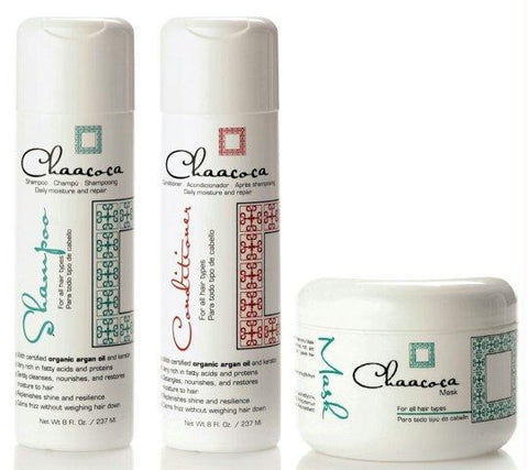 Chaacoca Argan Oil Daily Moisturizing Shampoo Conditioner and Hair Mask