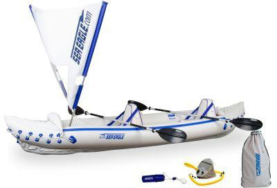 Sea Eagle 370 Inflatable 12ft 6in Kayak Incl QuikSail Paddles Seats and Pump