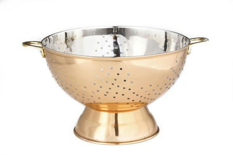 9 Dia. Decor Copper Footed Colander-Centerpiece