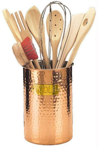 9 Pc. 6.25 H Decor Copper Hammered Tool Set 8 Tools Included