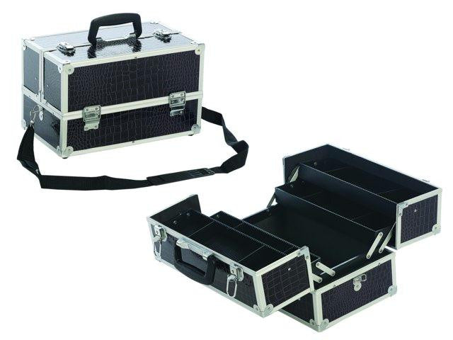 Automatic Purple Crocodile Train Case