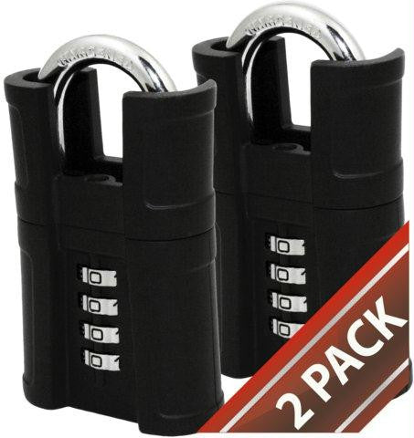 FJM Combination Padlock Shrouded Shackle 2 pack