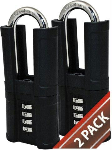 FJM Combination Padlock Long Shackle Shrouded 2 pack