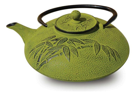 Moss Green Cast Iron Positivity Teapot 26 Oz