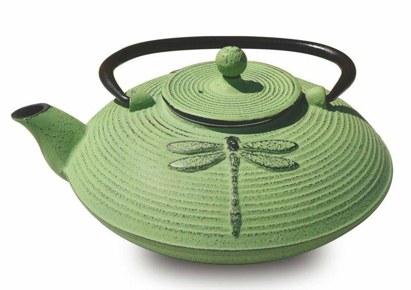 Light Green Cast Iron Placidity Teapot 26 Oz