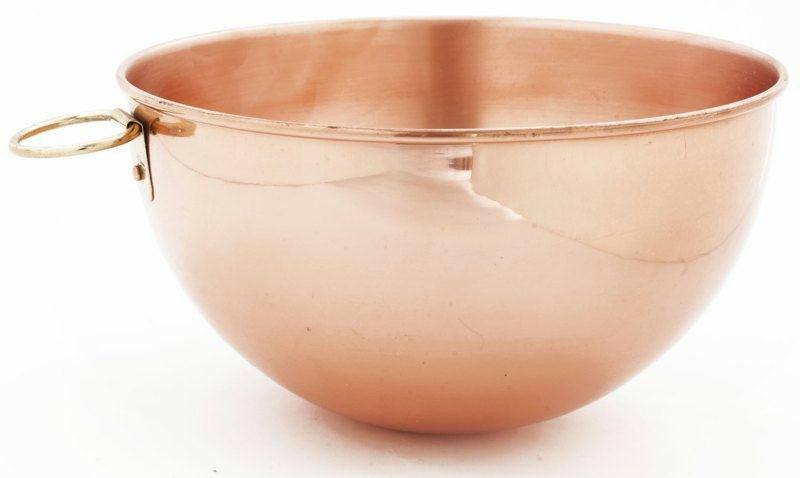 8.25 Dia Solid Copper Beating Bowl 2 Qt