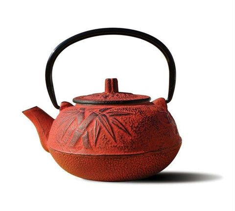 Red Cast Iron Osaka Teapot 20 Oz