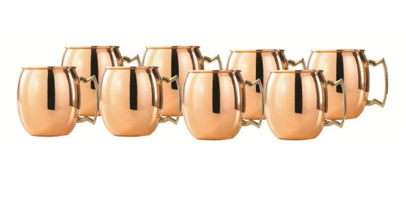 2 oz. Solid Copper Moscow Mule Shot Mugs - Set of 8