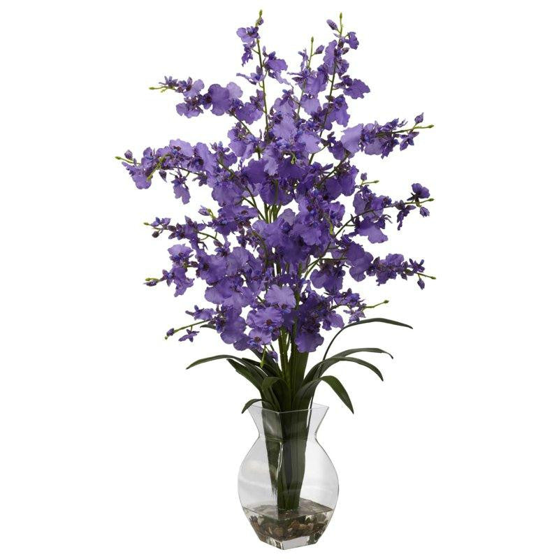 Purple Dancing Lady Orchid w-Vase Arrangement