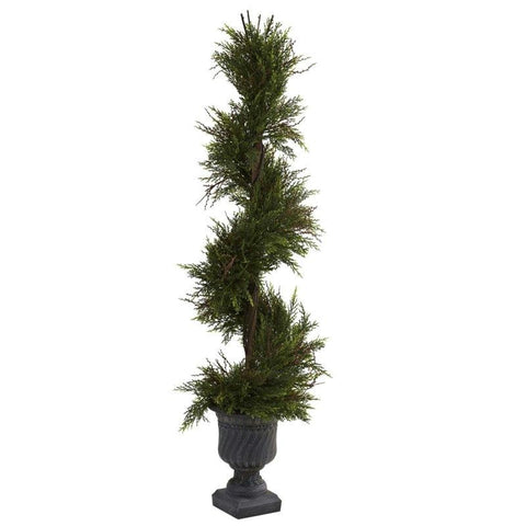 45 Inch Mini Pine Spiral w-Urn (Indoor-Outdoor)