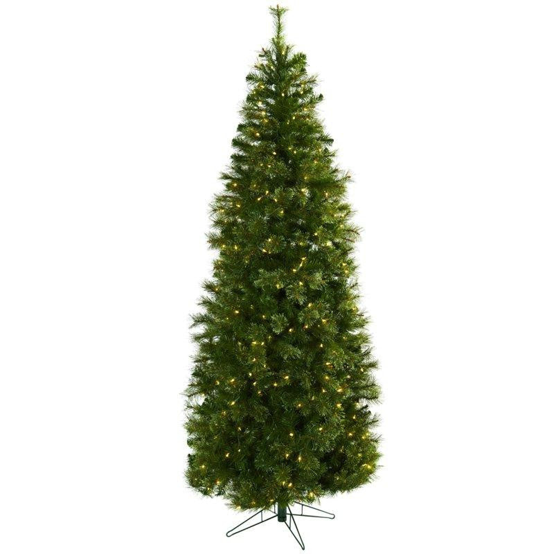 7.5Ft Cashmere Slim Christmas Tree w-Clear Lights