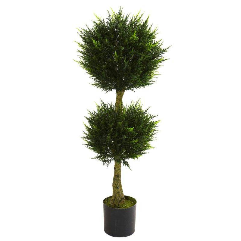 4Ft Double Ball Cypress Topiary UV Resistant (Indoor-Outdoor)