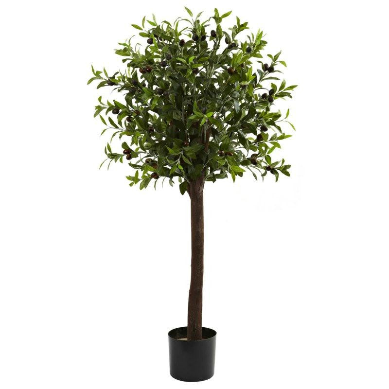 4Ft Olive Topiary Silk Tree