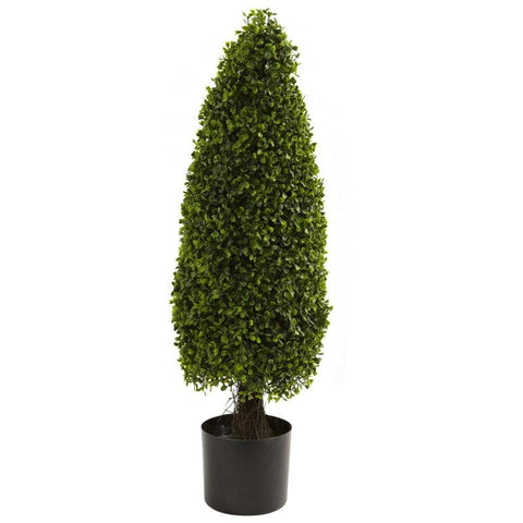 3Ft Boxwood Tower Topiary UV Resistant  (Indoor-Outdoor)