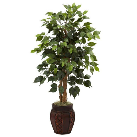 44 Inch Ficus Tree w-Decorative Planter