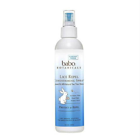 Babo Botanicals Conditioning Spray - Lice Repel Rosemary Mint and Tea Tree - 8 oz