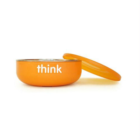 Thinkbaby BPA Free Low Wall Baby Bowl - Orange