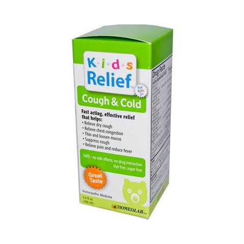 Homeolab USA Kids Relief Cough and Cold For Kids 2+ Fruit - 3.4 fl oz