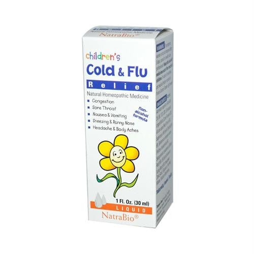 NatraBio Childrens Cold and Flu Relief - 1 fl oz