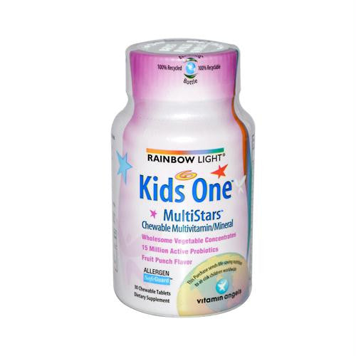 Rainbow Light Kids One MultiStars Fruit Punch - 30 Chewable Tablets