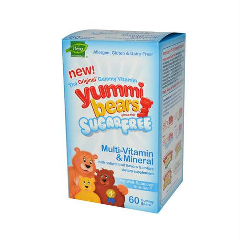 Hero Nutritionals Yummi Bears Multi-Vitamin and Mineral Sugar Free - 60 Yummi Bears