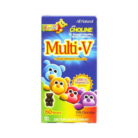 Yum Vs Multi-V plus Multi-Mineral Formula Milk Chocolate - 60 Bears